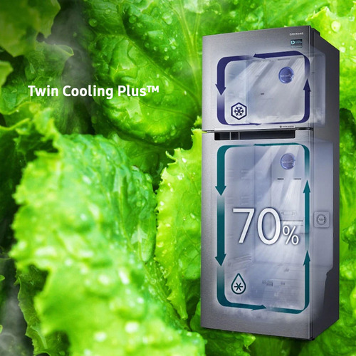 Heladera Samsung Freezer No Frost Inverter Twin 299 L Inox