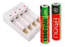 Comprar Cargador Pilas Recargables Aa Aaa + 2 Pilas Aaa Recargable