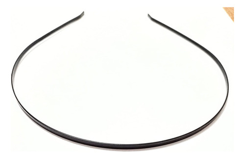 Tiara Ferro Lisa 1 Peça 4mm Arco Diadema Metal Arquinho Cor Preto