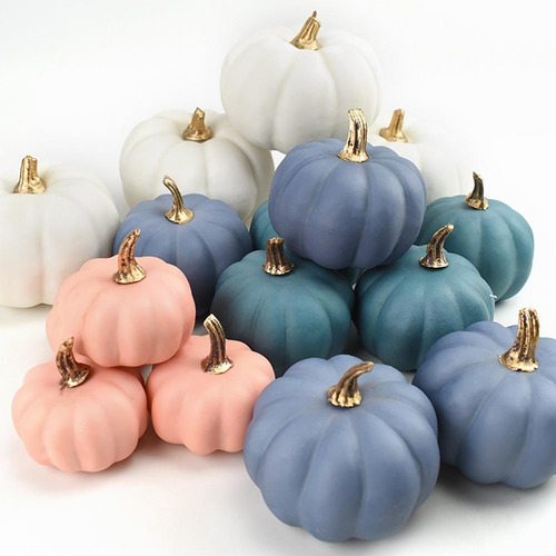 Calabaza Artificial, 16 Unidades, Calabazas Otoñales De Espu