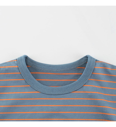 Camisetas Casuales De Algodón A Rayas De Verano Para Niños