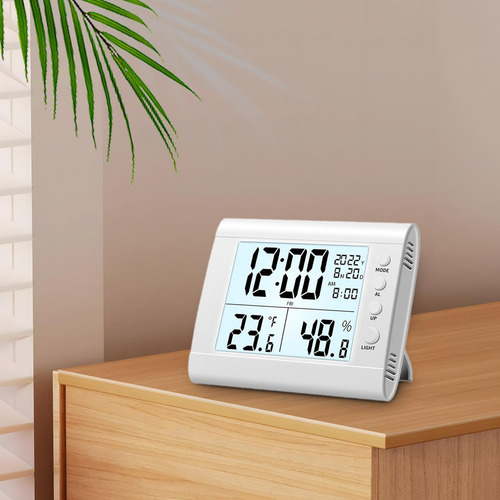 Reloj Despertador Digital Higrómetro Termómetro Reloj De