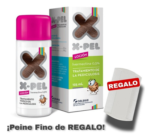 Xpel Loción Pediculicida + Peine Fino Regalo! Piojos, Sarna