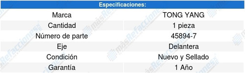 Defensa Delantera Tong Yang Volkswagen Pointer (98-99)