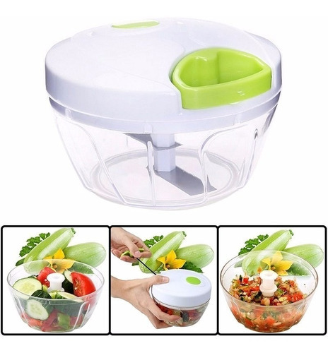 Mini Processador Alimentos Manual Triturador Speedy Chopper Cor