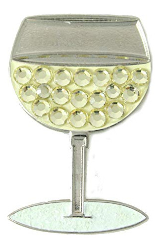 Bonjoc Vidrio Swarovski Marcador Pelota Golf Clip Vino