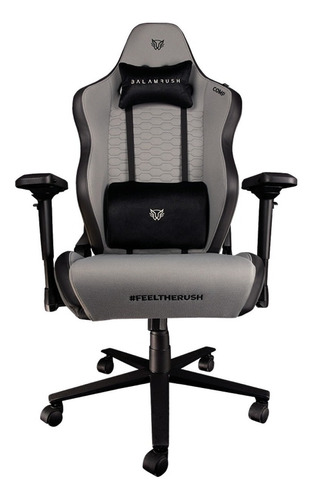 Silla de escritorio Balam Rush Thunder Comp gamer ergonómica  gris y negra con tapizado de tela