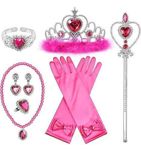 Bibuty Princess Accesorios De Vestir Guantes De Princesa, 7p