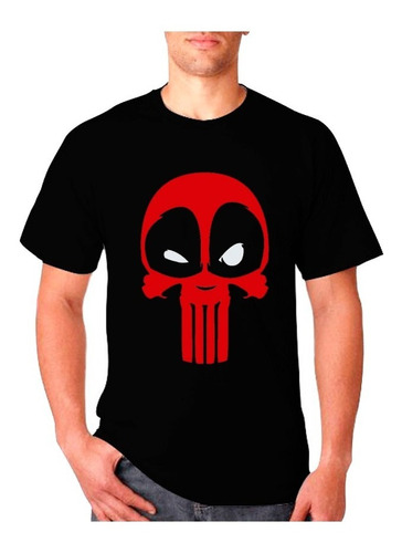 Poleras Estampadas Con Diseño Punisher Deadpool