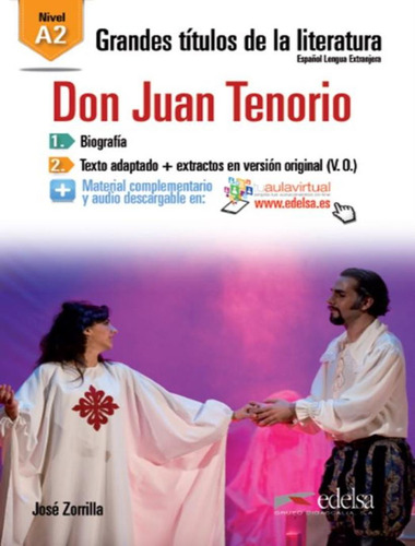 Don juan tenorio - gtl a2, de Zorrilla, Jose. Editorial Edelsa (Anaya), capa mole em espanhol, 2015