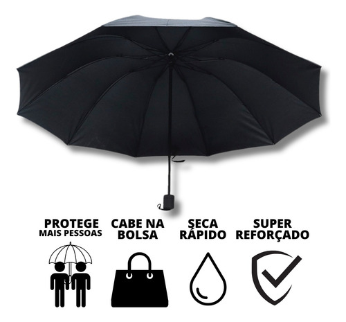 Guarda Chuva Grande De Bolsa Resistente Forte Sombrinha Uv