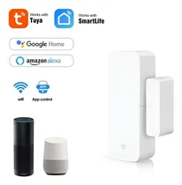 Comprar Alarmas y Sensores Wifi Tuya, Casa Inteligente Sensor Inteligente De Puertas y Ventanas Para Proteger La Seguridad Del Hogar Compatible Con Alexa y Google Assistant