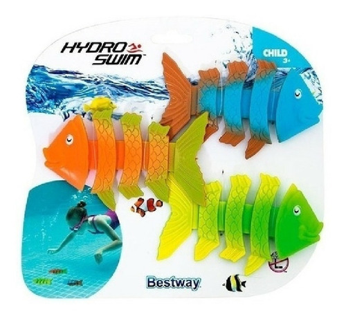 Imagen 4 de 5 de Juego De Buceo Peces Bestway 26029 Pack X3 Pileta Natacion