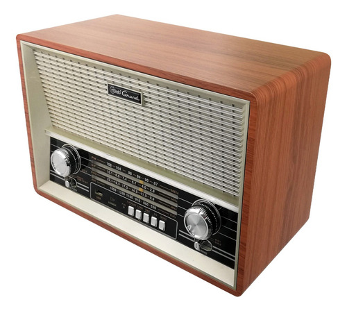 Parlante Mlab 8733 Retro Grund Bluetooth Usb Fm Color Café