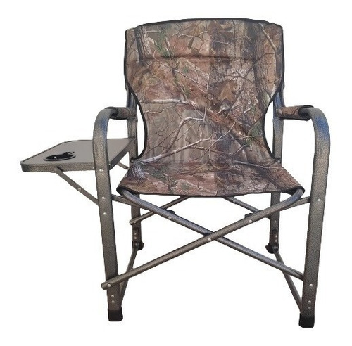 Silla Plegable De Camping Outdoor Camuflaje Con Mesa Lateral