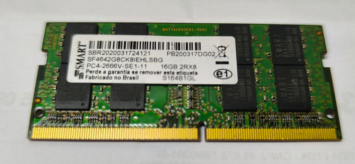 Memoria Smart Ddr4 16gb Notebook Pc4-2666v 2rx8