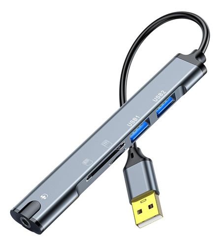 Qianrenon Hub De Estación De Acoplamiento Usb 5 En 1 Usb 2.0