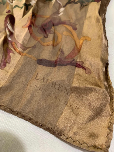 Pañuelo De Seda Ralph Lauren Estampado Auténtico