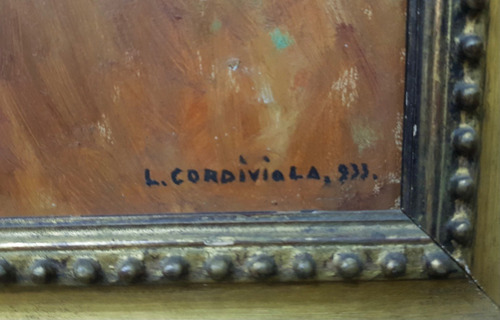 Cuadro Original Cordiviola Luis Adolfo En Olio Sobre Madera (Usado)