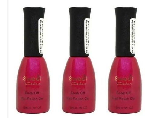 Smalte Permanente Sweet Color Pack 3 Unidades..estylosas