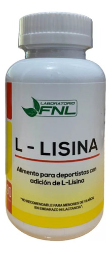 L-lisina 90 Caps 500 Mg Recuperación Muscular Herpes