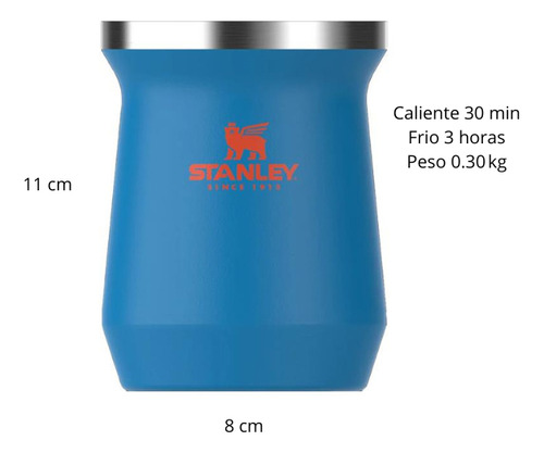 Termo Mate Azure Tigerlily Termico Stanley 236 Ml