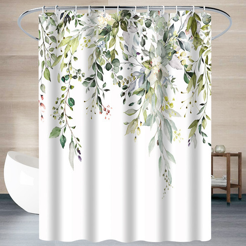 Fessosko Carpa Da Ducha Con Ganci Tenda Ducha Antimuffa