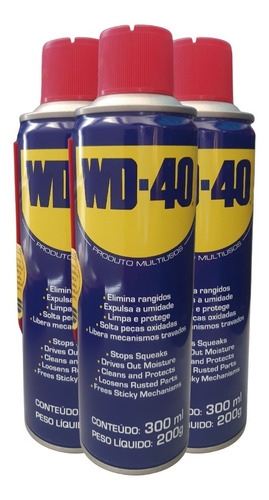 Kit Com 3 Desengripantes Spray Wd40 Wd - Theron 300ml-200g