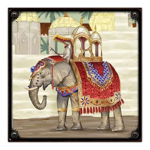 #359 - Cuadro Decorativo Vintage Elefante India Poster Hindú