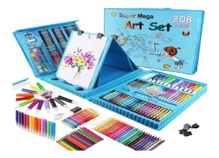 Mega Set De Arte De 208 Piezas Para Niños Y Niñas