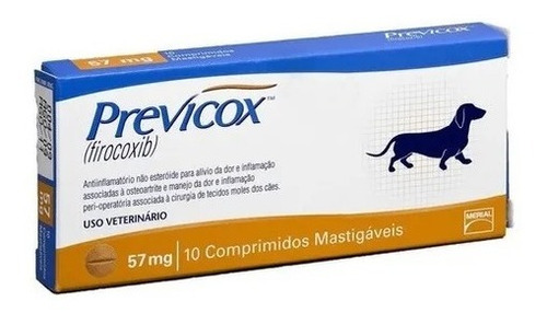 Anti-inflamatório Previcox 57mg 10 Comprimidos 