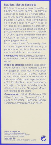 Colutorio Bexident Dientes Sensibles 250ml