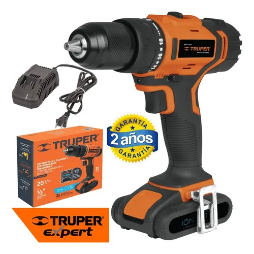 Taladro Inalambrico Percutor 1/2 Truper Profesional 20v Lit