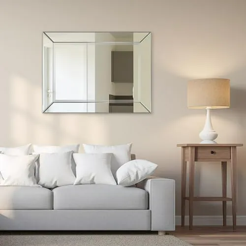 Espejo De Pared De Madera Sólida 40 X30 , Listo Para Colgar