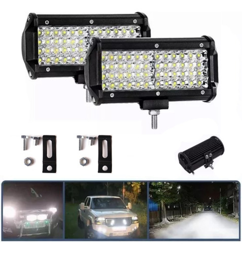 Par De Faros Auxiliares 7'' 144w 6500k 48 Led