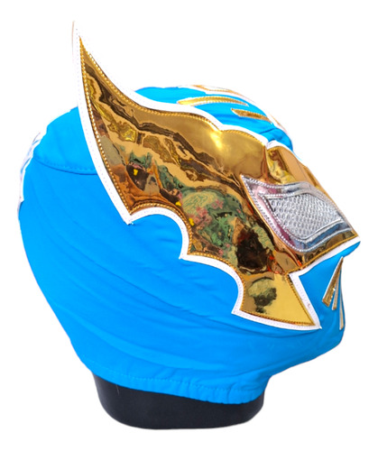 Máscara Sin Cara Semiprofesional De Licra Color Azul