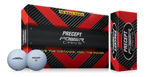 Pelota De Golf Bridgestone Precept Power Drive Caja X 15 Color Blanco