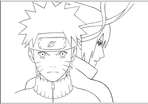 100 Folhas Desenho Pra Colorir e Pintar o NARUTO