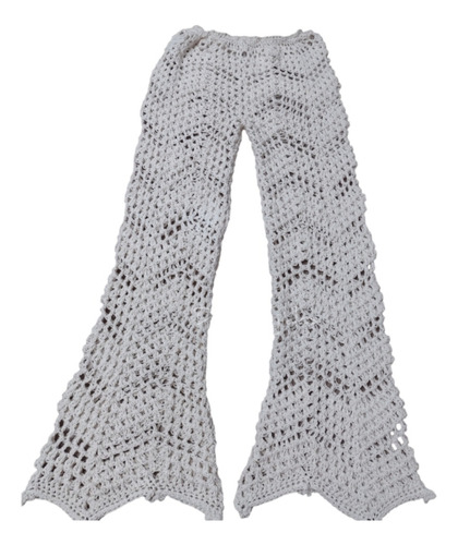 Pantalon Tejido Crochet Hilo Playero