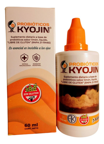 Probiótico Bacillus Subtili Dg101 Kyojin 60ml Limón Sin Tacc Sin Sabor