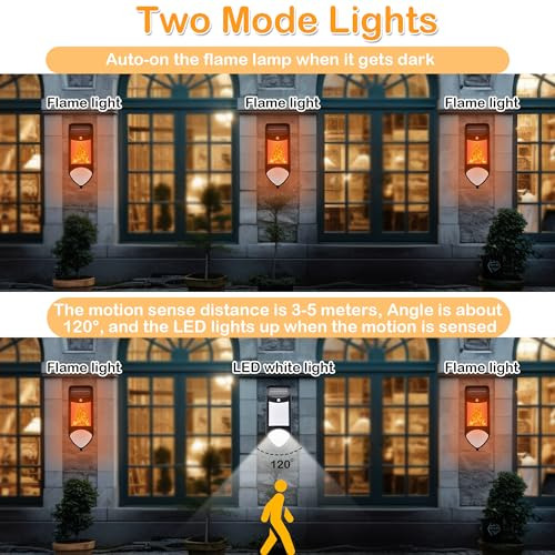Luces Solares De Llama Para Exteriores, Lámpara Led Decorati