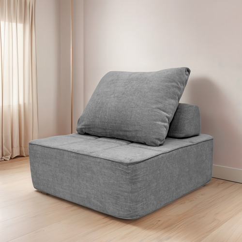 Sofá De Espuma Naap Concept Nest France 3 Piezas Gris Liso