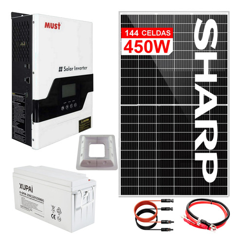 Kit Solar Completo Inversor 12 Volt 1000w Panel Solar T4