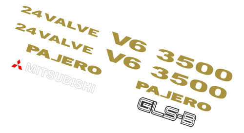 Adesivos Pajero 3500 Gls-b Dourado P35003 Fgc
