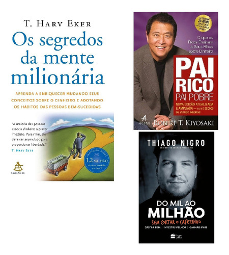Kit Segredos Da Mente Do Mil Milhao Pai Rico Pai Pobre, de Vários. Editora Leitura em português