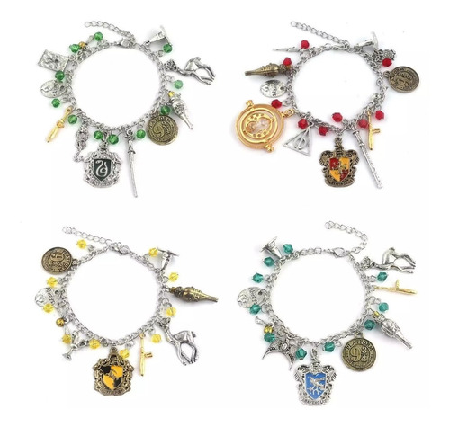 Pulsera Dijes Casas Hogwarts Harry Potter