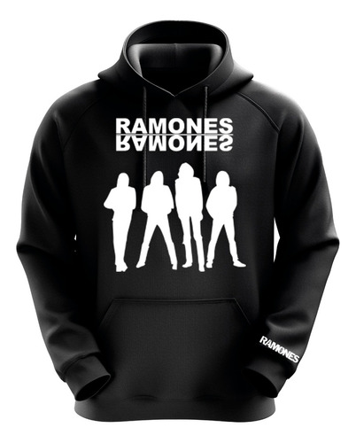 Polerón Negro Ramones Diseño 1