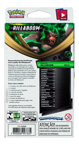 Kit 3 Decks Pokémon Espada E Escudo Inteleon Cinderace Rilla