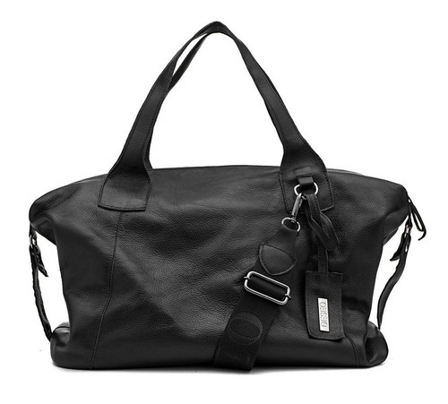 Bolsa Grande Feminina Couro Legitimo Alça Removivel Cor Preto Desenho do tecido Fly