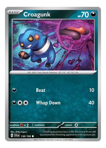 Carta Pokemon Croagunk Original Expansion Scarlet&violet